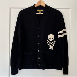 Rugby Ralph Lauren Black Varsity Cotton Cardigan M